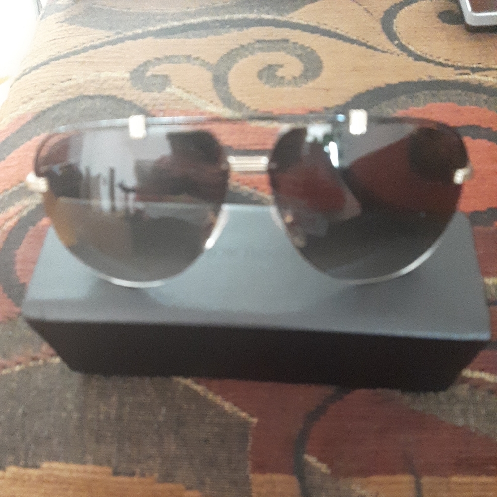 CHRISTIAN DIOR CROISETTE 4 Gold Grey Gradient Aviator Sunglasses Unisex